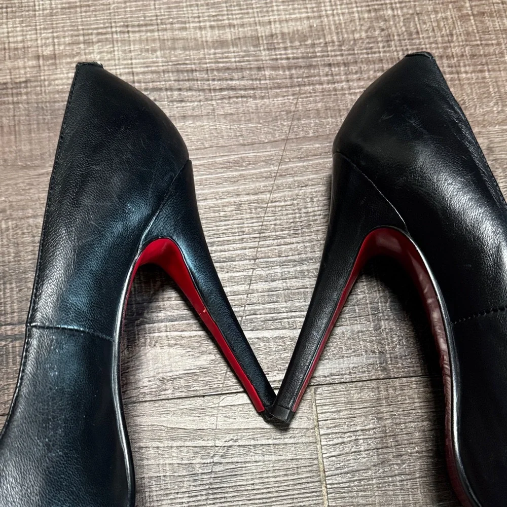 Christian Louboutin Black Peep Toe Heels - Picture 6 of 15